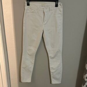 MOTHER Cream Skinny Jeans